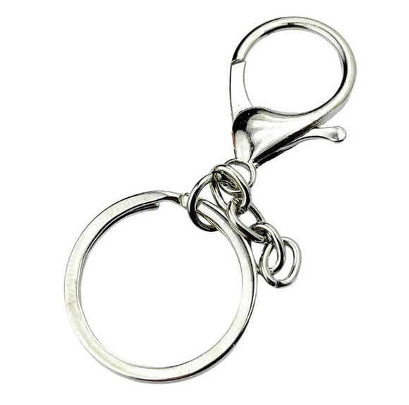 Argola Chaveiro com Fecho Lagosta Prata/Dourada (05 Un)