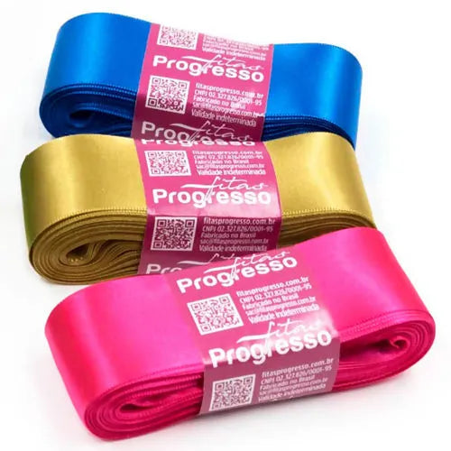 Fita de Cetim No 09 Progresso 38mm com 10mts