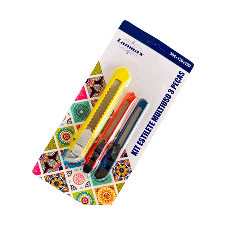 Kit Estilete Multiuso 3Pcs